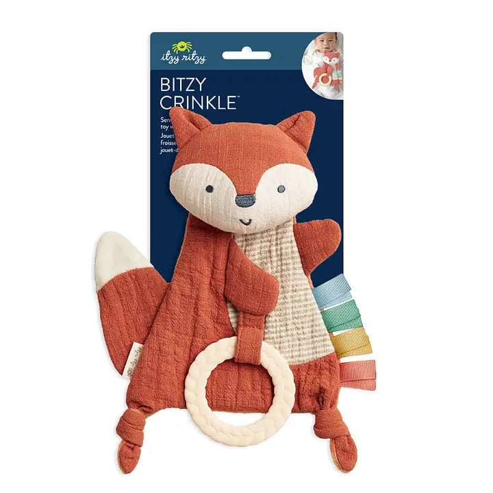 Itzy Ritzy Fox Bitzy Crinkle™ Sensory Toy with Teether