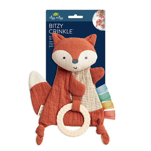 Itzy Ritzy Fox Bitzy Crinkle™ Sensory Toy with Teether