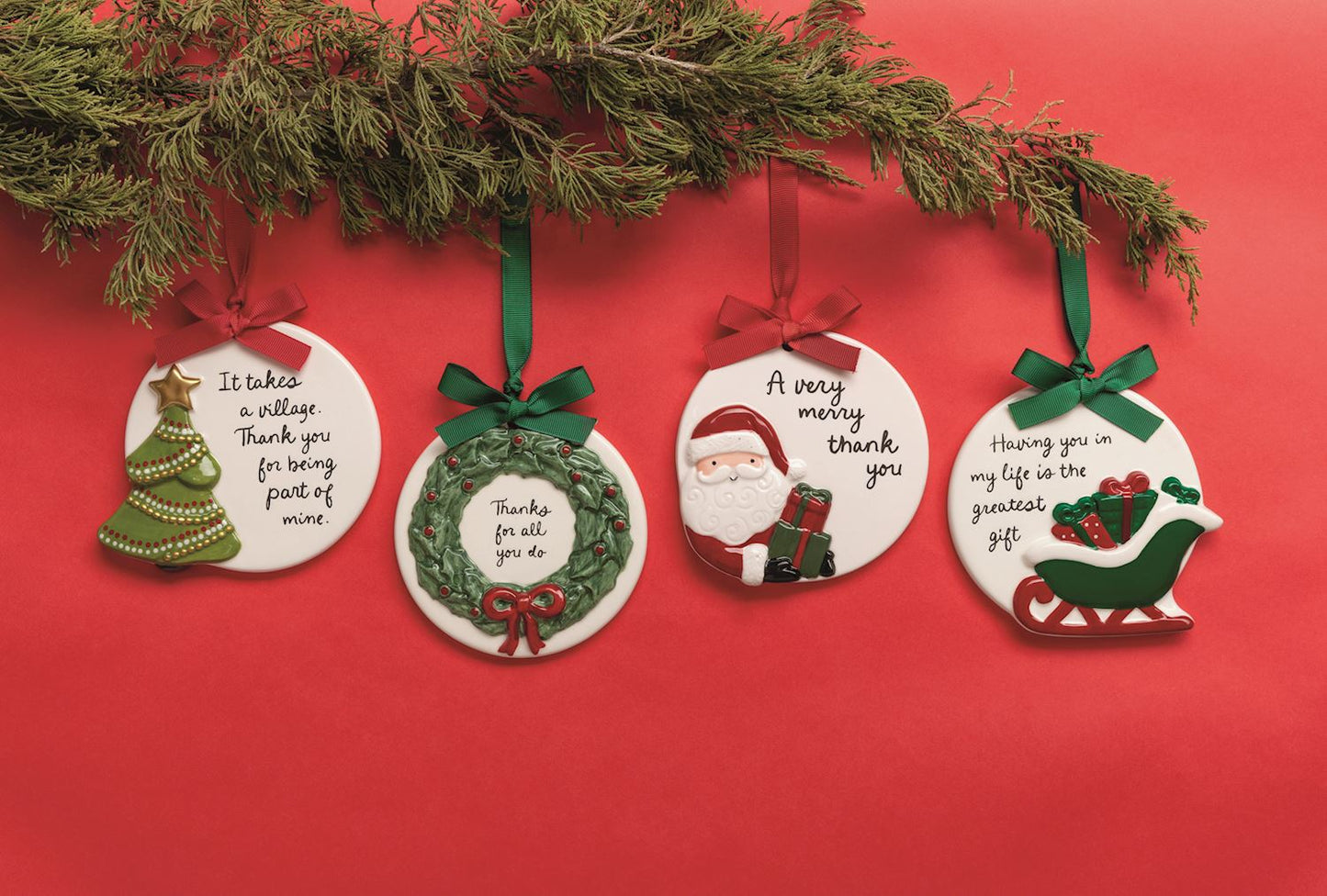 MUD PIE WREATH THANK YOU ORNAMENT