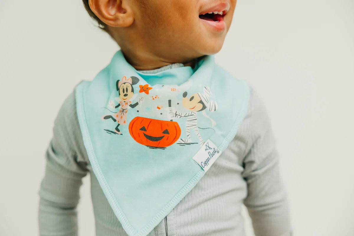 Copper Pearl Mickey Mouse's Boo Bash Baby Bandana Bibs