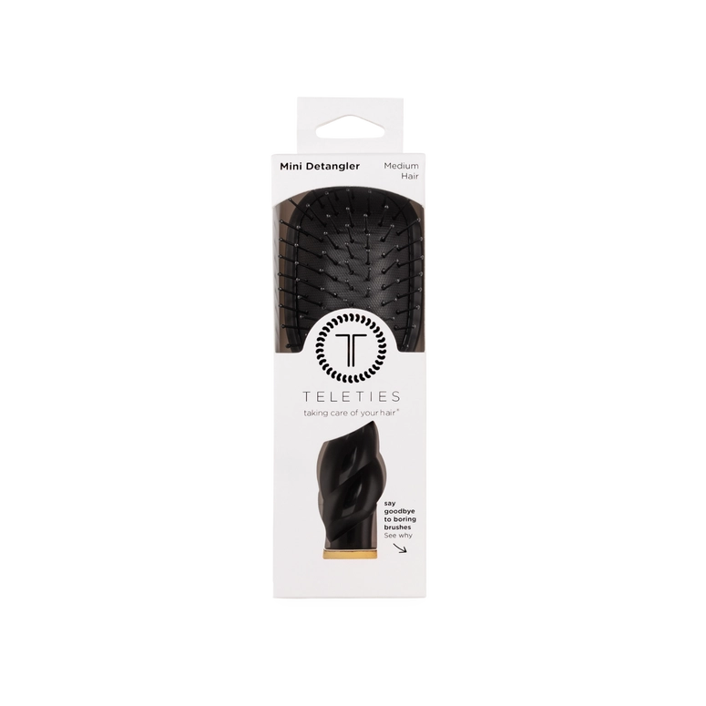 Teleties Mini Detangler Brush | Jet Black | Medium