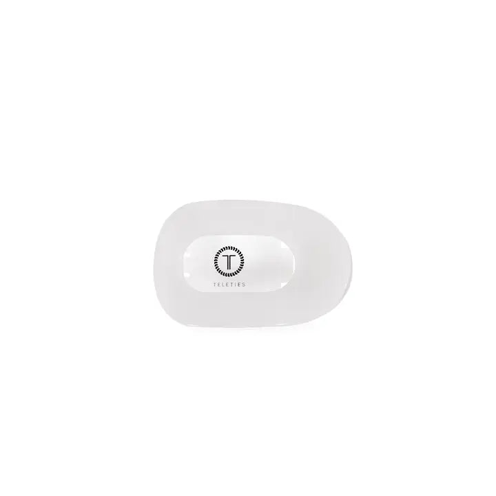 Teleties Coconut White | Tiny | Flat Round Clip