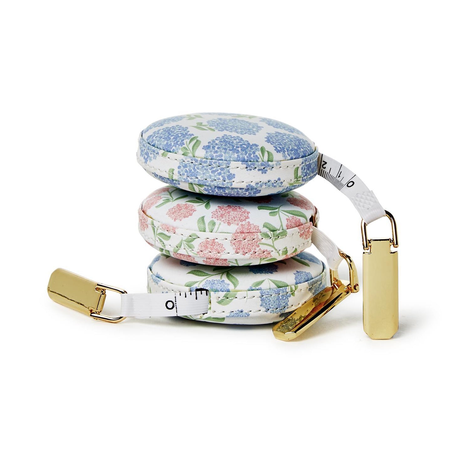 TWO'S COMPANY HYDRANGEA PRINT MEASURING TAPE
