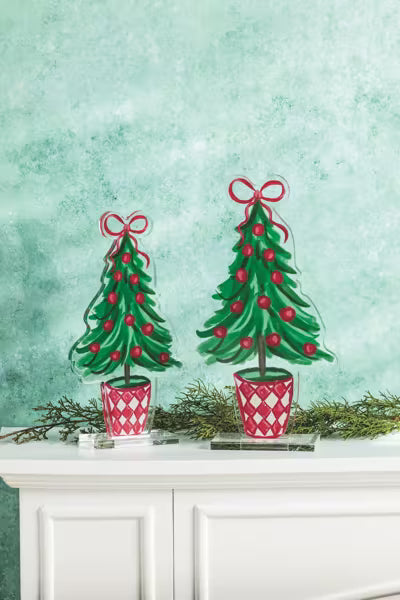 MUD PIE LARGE TOPIARY ACRYLIC SITTER