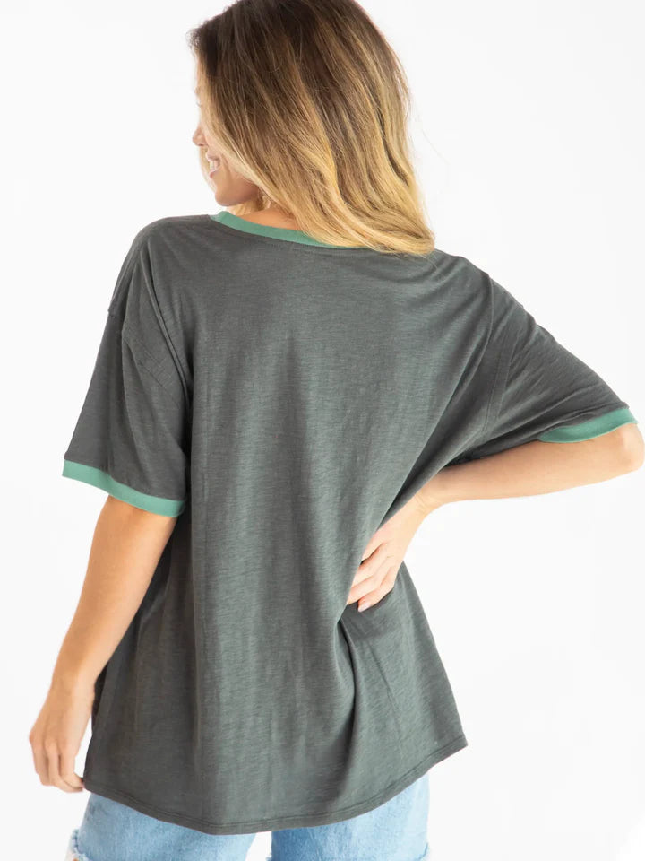 Natural Life Ringer Oversized Tee Shirt - When It Rains