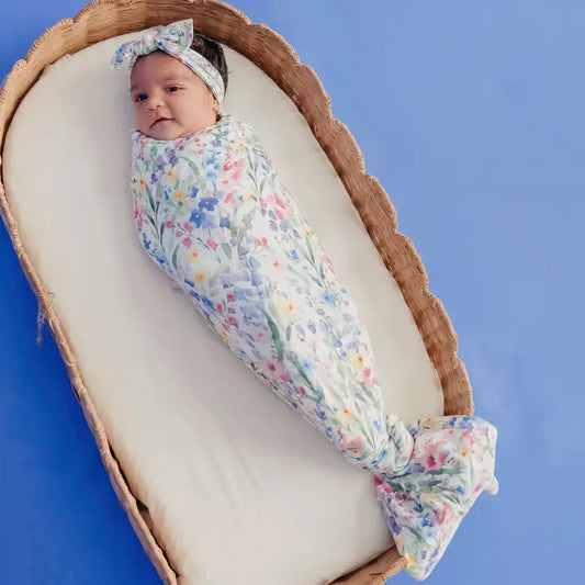 Copper Pearl Knit Swaddle Blanket - Josie