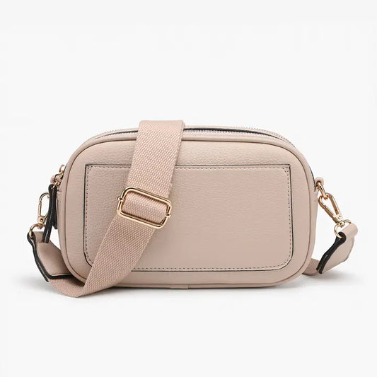 Jen & Co. Sky Dual Zip Crossbody w/ Slip Pocket-Parchment