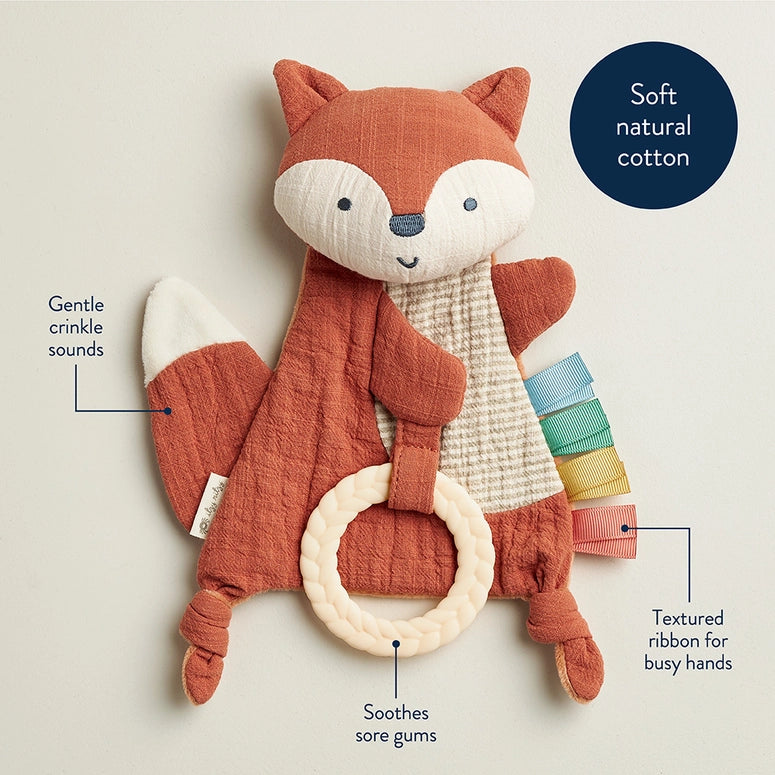 Itzy Ritzy Fox Bitzy Crinkle™ Sensory Toy with Teether