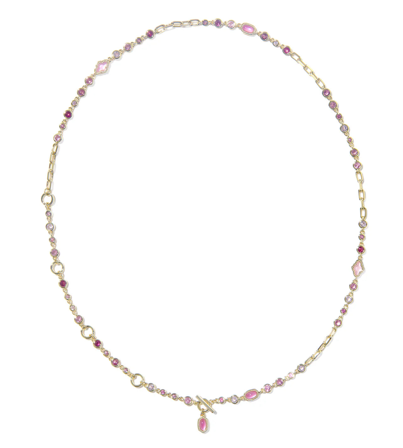 KENDRA SCOTT MINI ELISA ABBIE STRAND NECKLACE GOLD PINK MIX