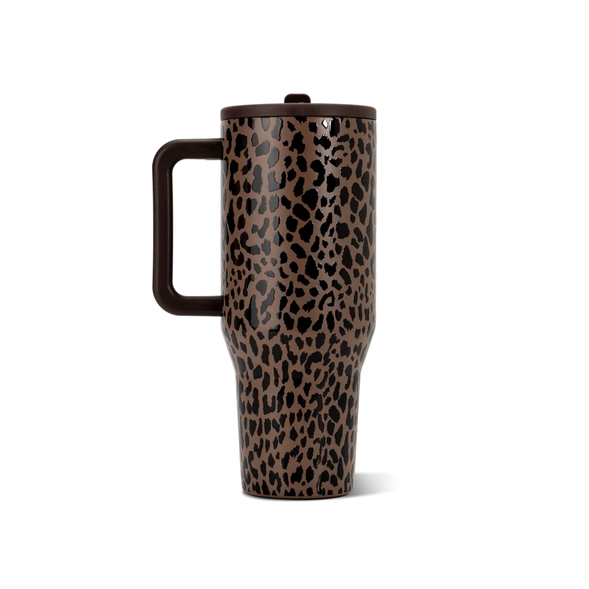 Brown Leopard HydroJug 40 oz Traveler Tumbler