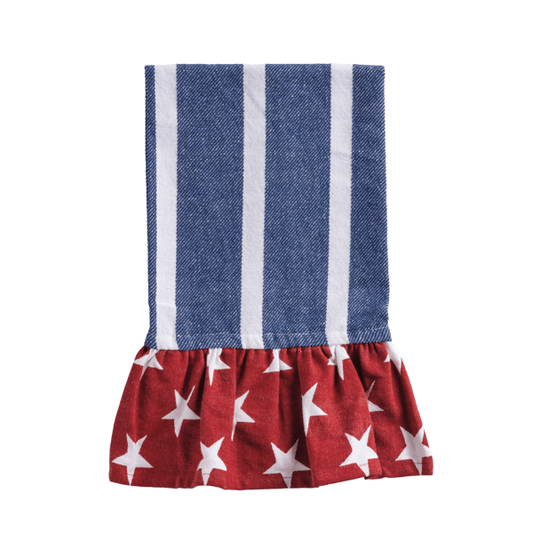 MUD PIE BLUE STRIPE AMERICANA TOWEL