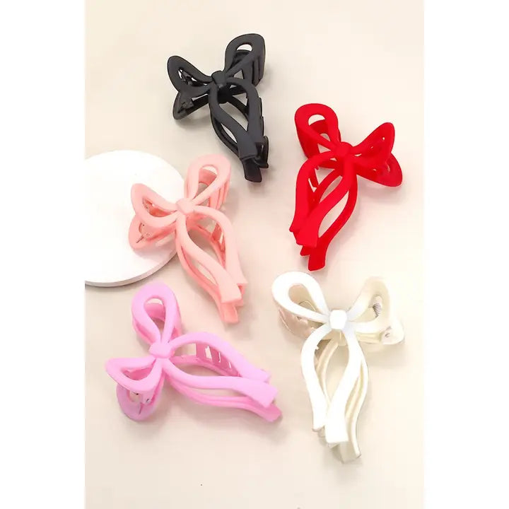 Large Bow Hair Clip Retro Simple Claw Clips