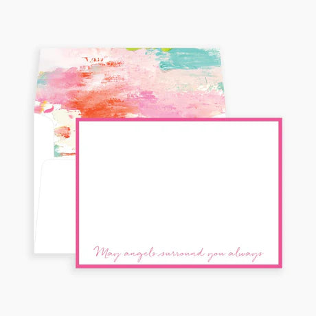 ANNE NEILSON HOME PINK MAY ANGELS SURROUND YOU ALWAYS NOTECARDS