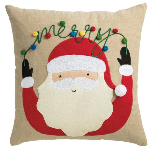 MUD PIE SANTA FELT PILLOW