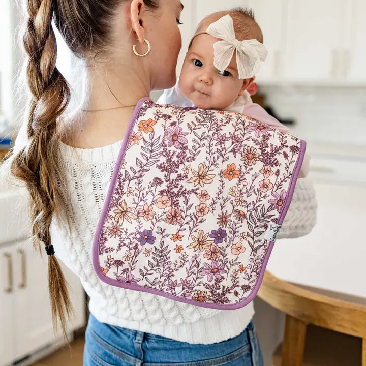 Copper Pearl Premium Burp Cloths - Flora
