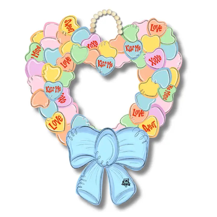 DK Designs Conversation Heart Door Hanger