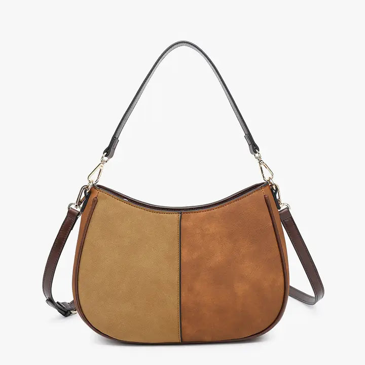 JEN & CO. Zoe Two-Tone Distressed Crossbody