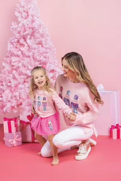 MUD PIE NUTCRACKER SPARKLE ONE SIZE SWEATSHIRT