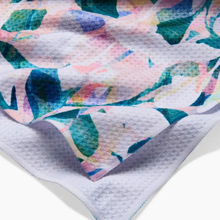 Geometry Painted Foliage Tea Towel