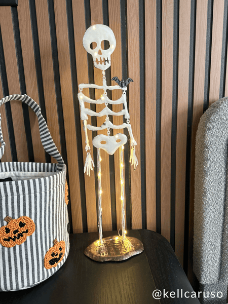 MUD PIE SMALL LIGHT UP SKELETON SITTER