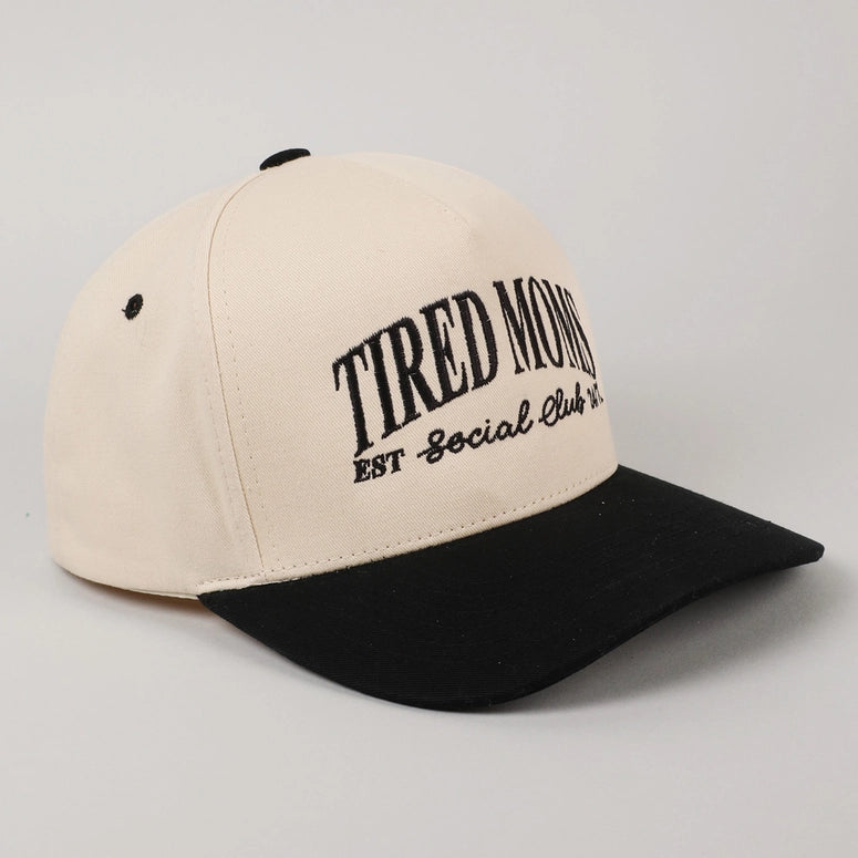 Tired Moms Est Social Club 24/7 Embroidery Cap