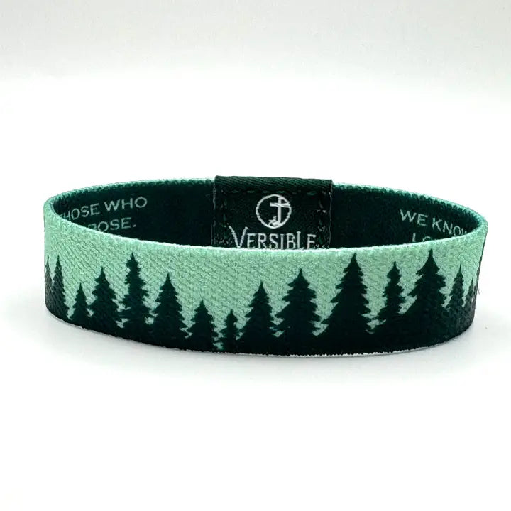 Versible Forest Edge / Romans 8:28 Wristband