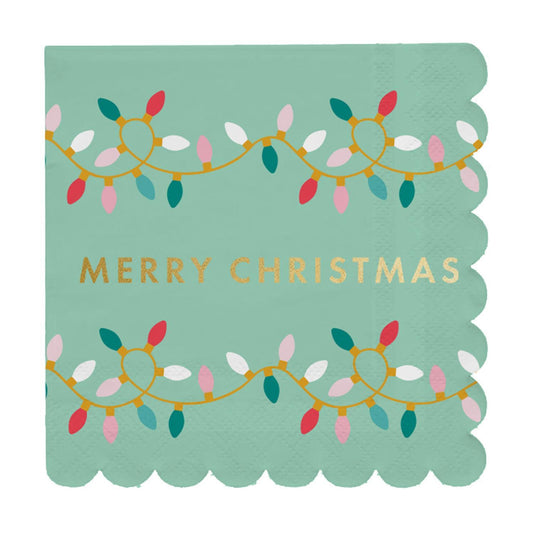 Mary Square  Cocktail Napkins Merry Christmas