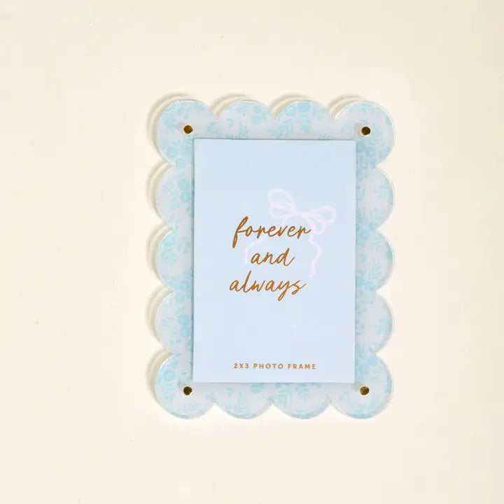 The Darling Effect Mini Acrylic Picture Frame Magnet–Something Blue