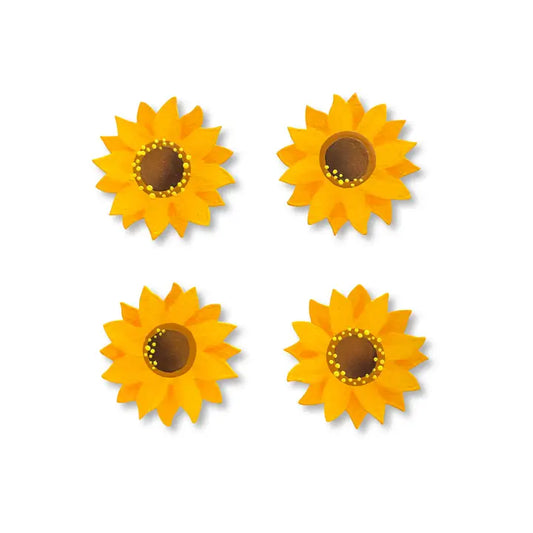 Roeda Studio Sunflower Magnets S/4, Fall Flower Decor