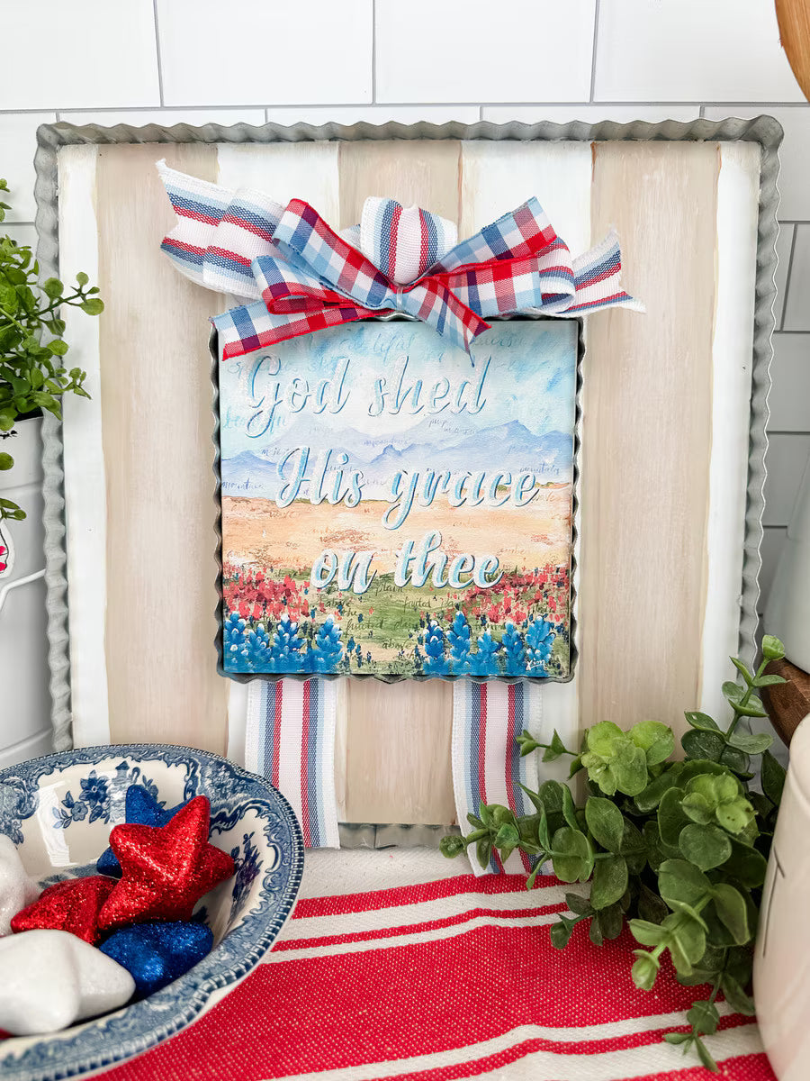 The Round Top Collection Mini Art "God Shed His Grace On Thee"