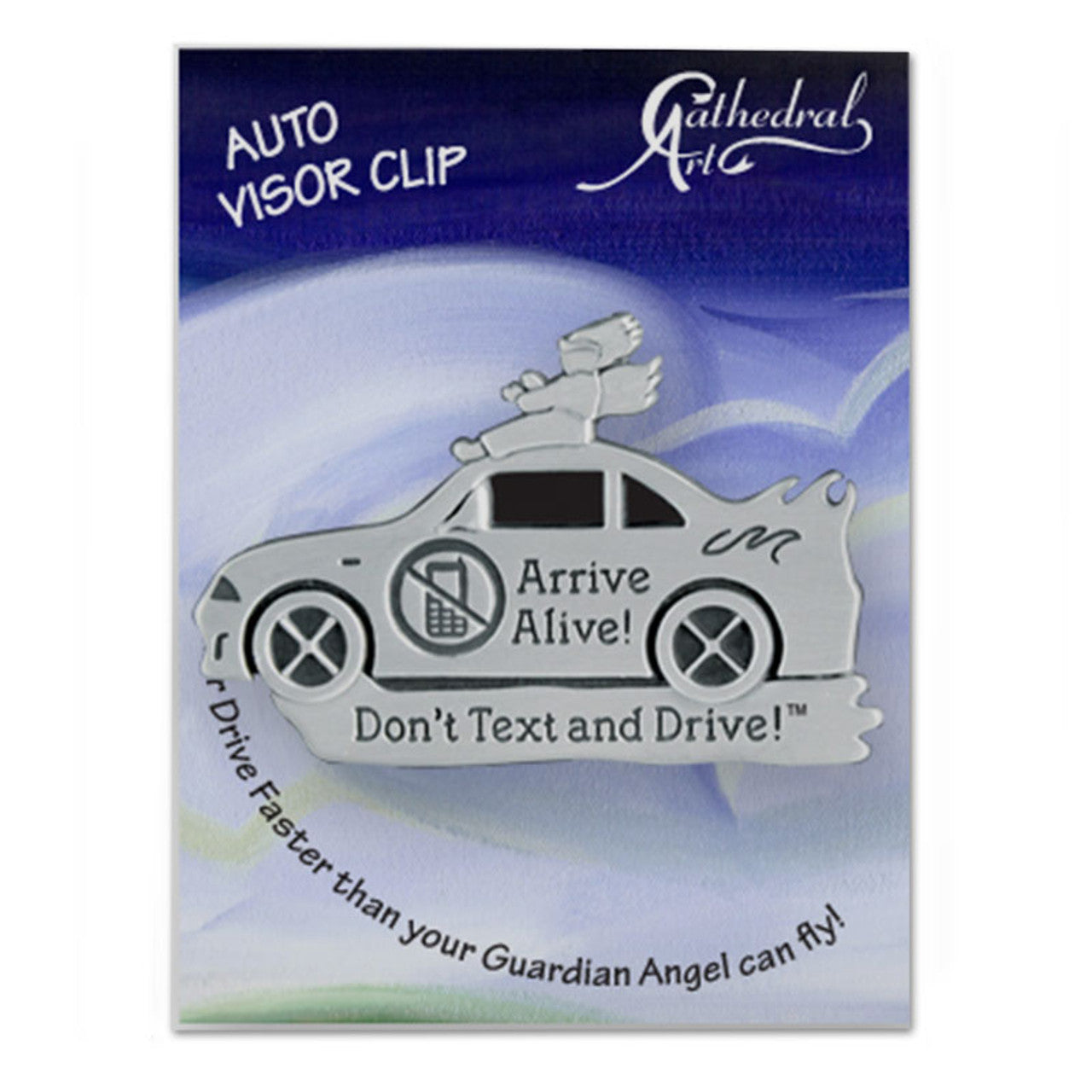 Cathedral Art Abbey & CA Gift Guardian Angel Auto Visor Clip, Multi