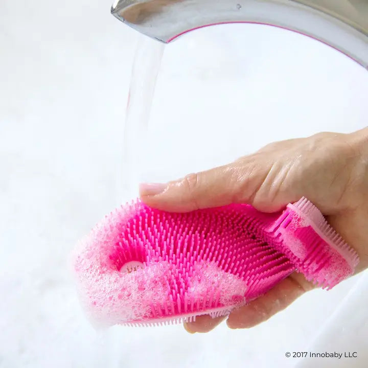 Innobaby Silicone Bath Scrub / Fun Fish Shape Brush / Baby Bath Toy-Pink