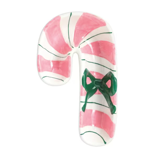 MUD PIE PINK CANDY CANE TIDBIT DISH