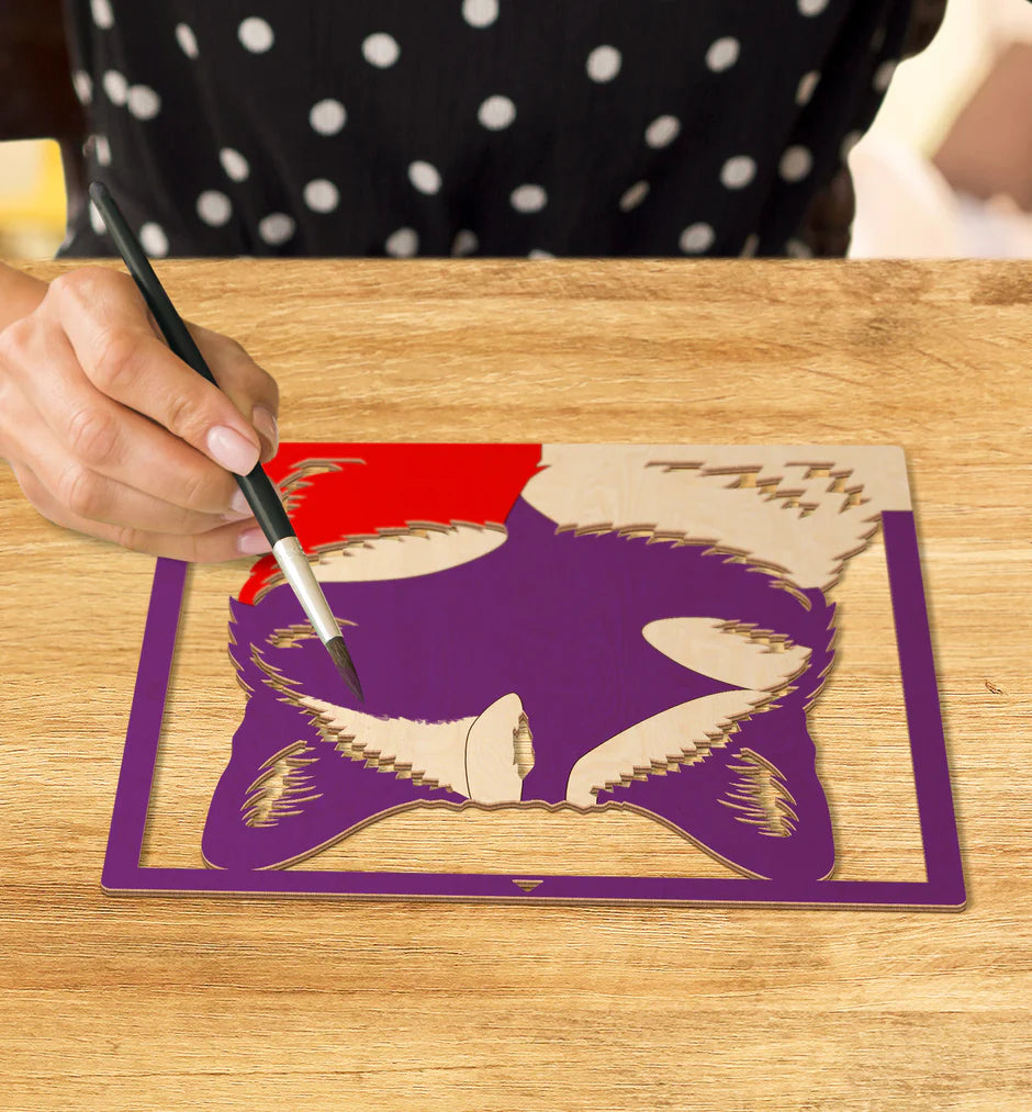 SPLAT PLANET WOODEN CAT ART CRAFT KIT