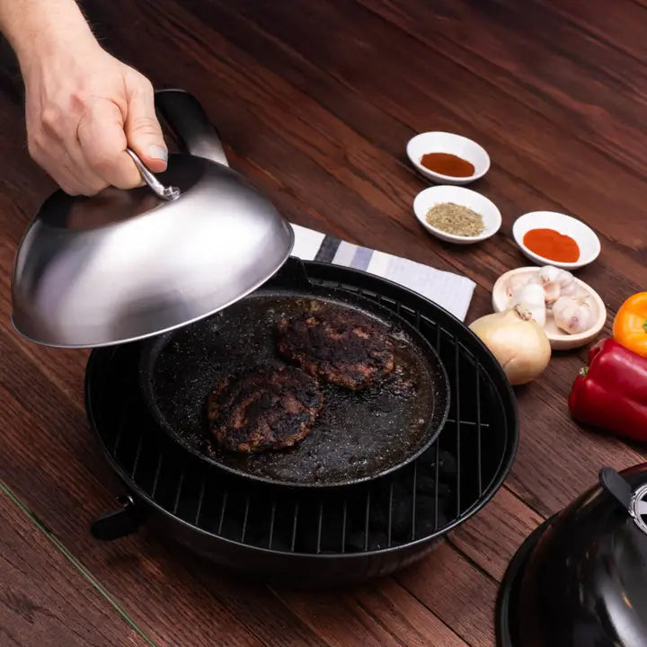 Mad Man Scorched Griddle Dome & Sauce Bottles | Men's Grilling Kit