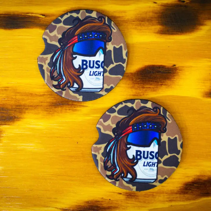 Scent South Mullet Busch - Car Coasters Old School Camo