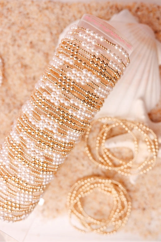 Beaded Blondes Scottie Bracelet in Gold