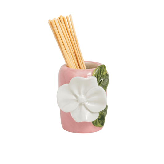 MUD PIE PINK BASE FLOWER TOOTHPICK HOLDER