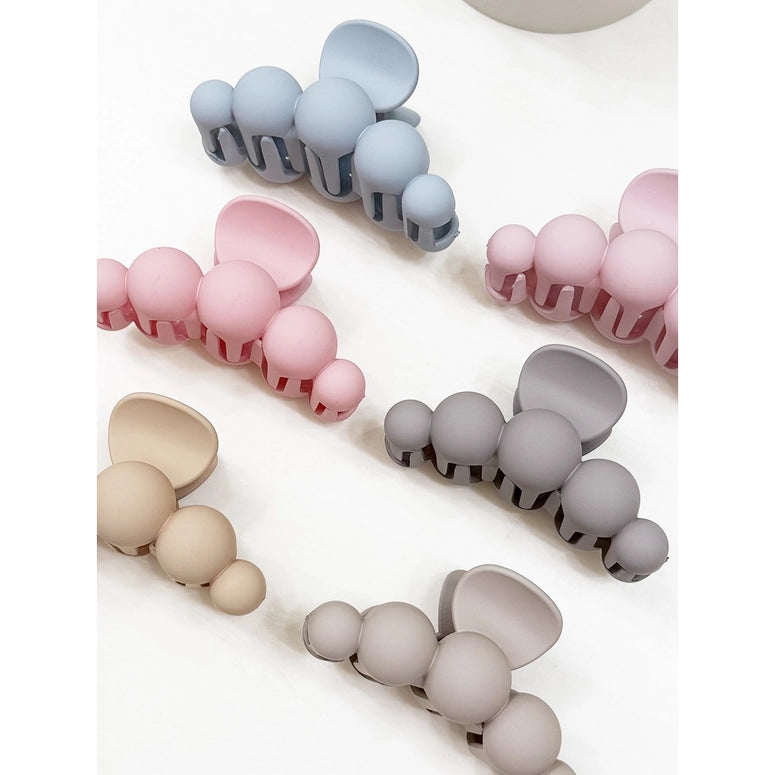Love and Repeat Powdery Soft Matt Bubble Pearl Hair Claw Clips