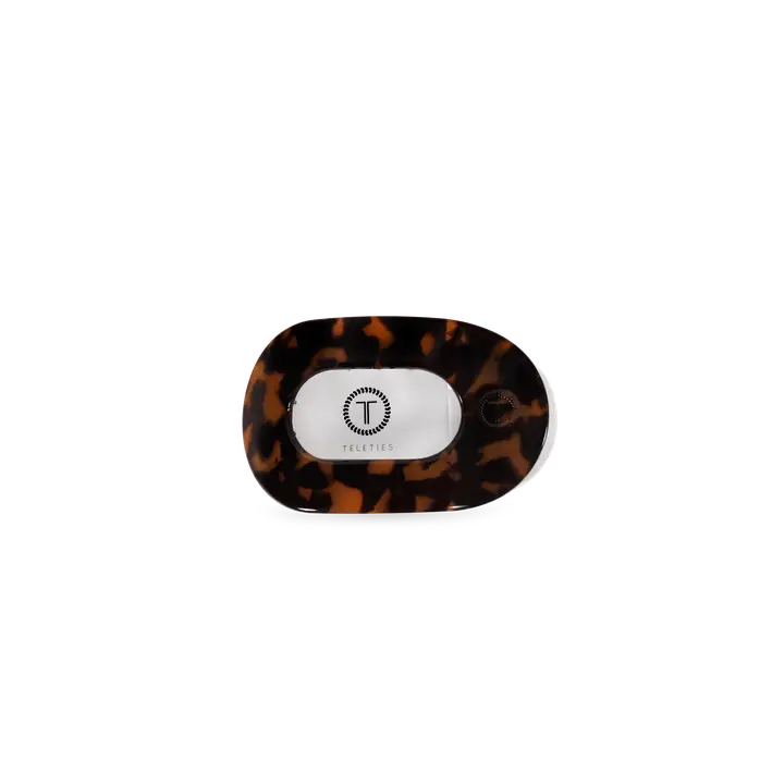 Teleties Tortoise | Tiny | Flat Round Hair Clip