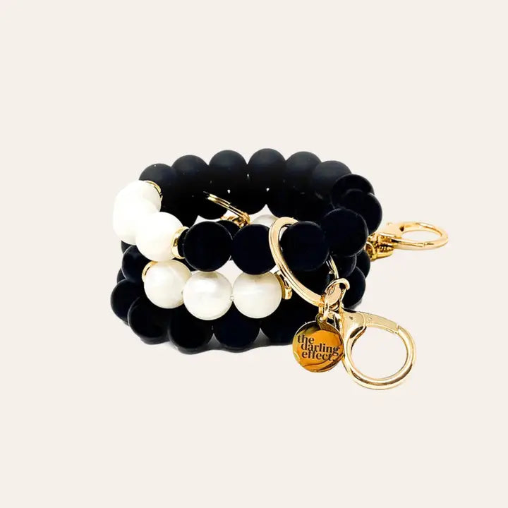 The Darling Effect Hands-Free Silicone Beaded Keychain Wristlet - Midnight Glam