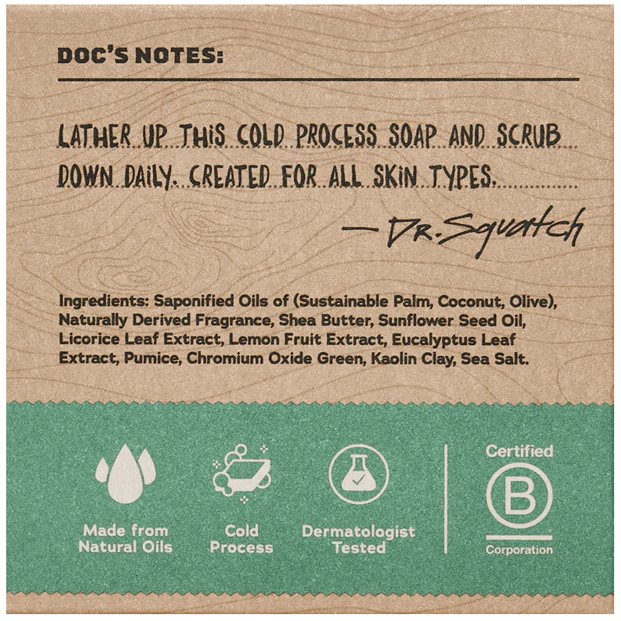 Dr. Squatch Bar Soap RAINFOREST RAPIDS