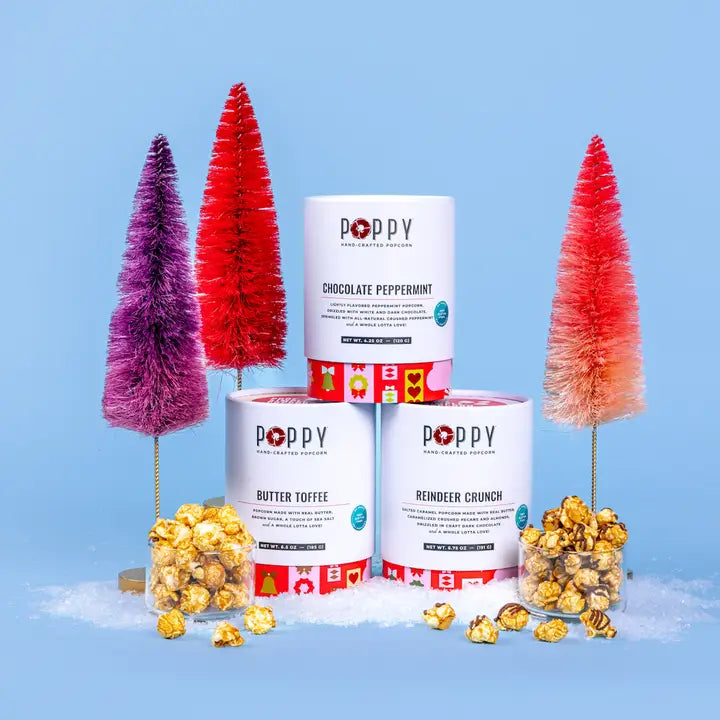 Poppy Holiday Cylinder Trio Popcorn