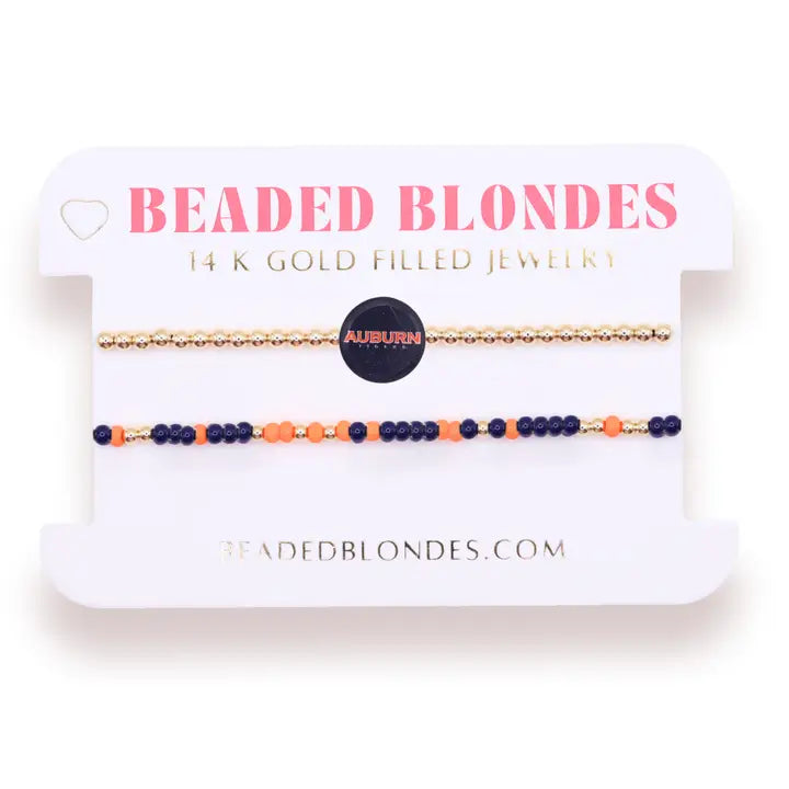 Beaded Blondes Auburn + Sprinkle Bracelet Stack of 2