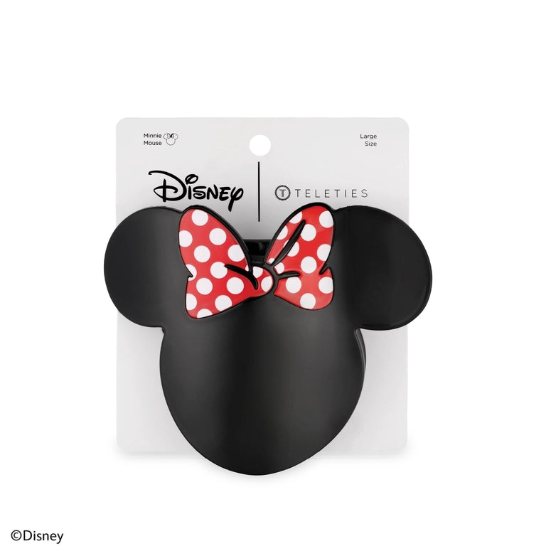 Teleties Disney: Minnie Mouse Shaped | Large | Flat Hair Clip