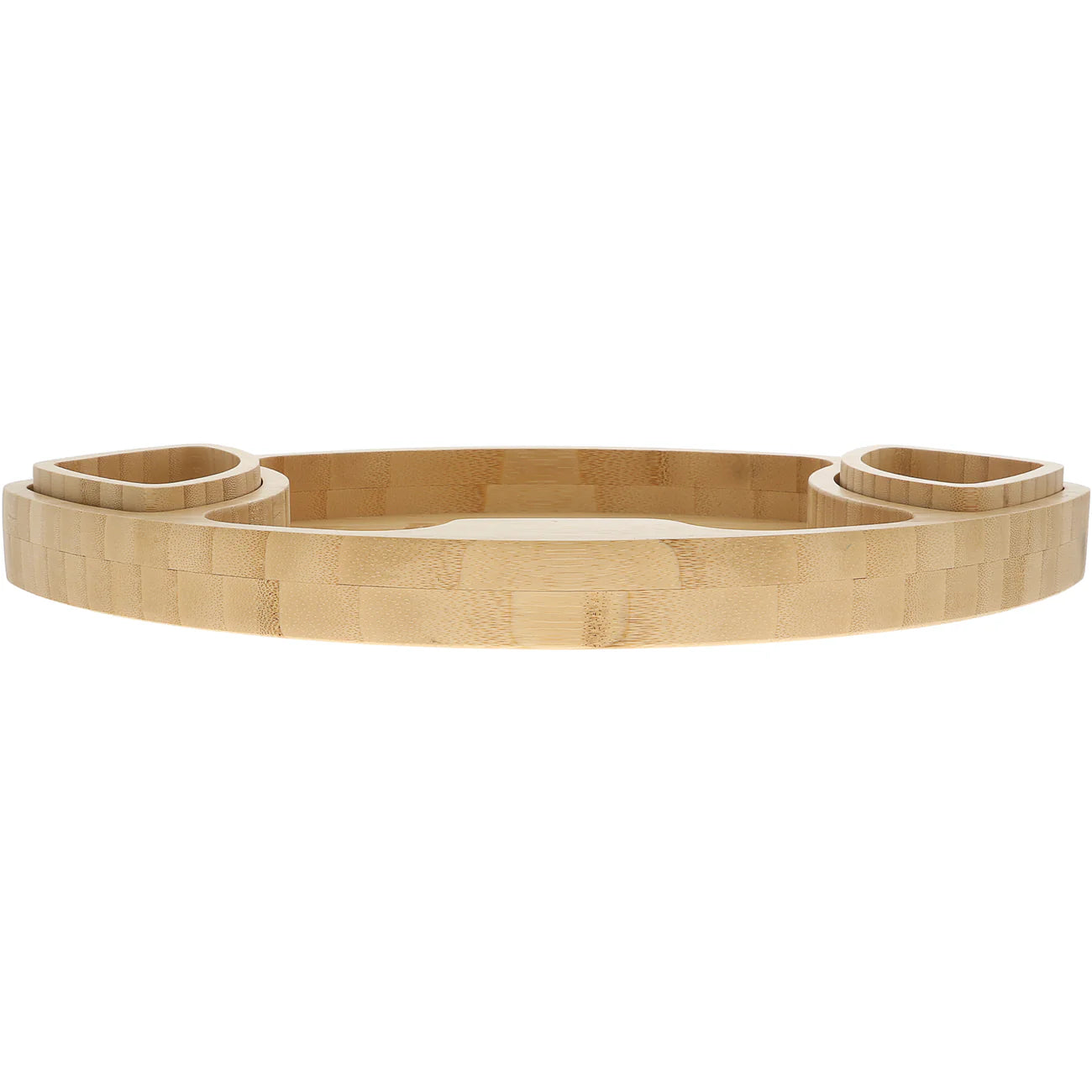 PAVILION ATTACK THE SNACKS BAMBOO SERVING BOARD WITH DIP BOWLS