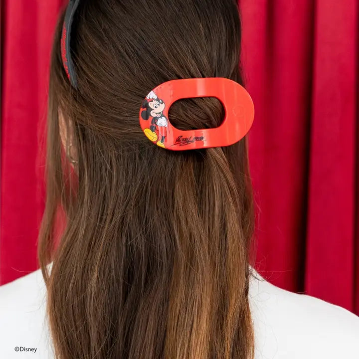 Teleties Flat Round Hair Clip | Medium | Mickey Mouse