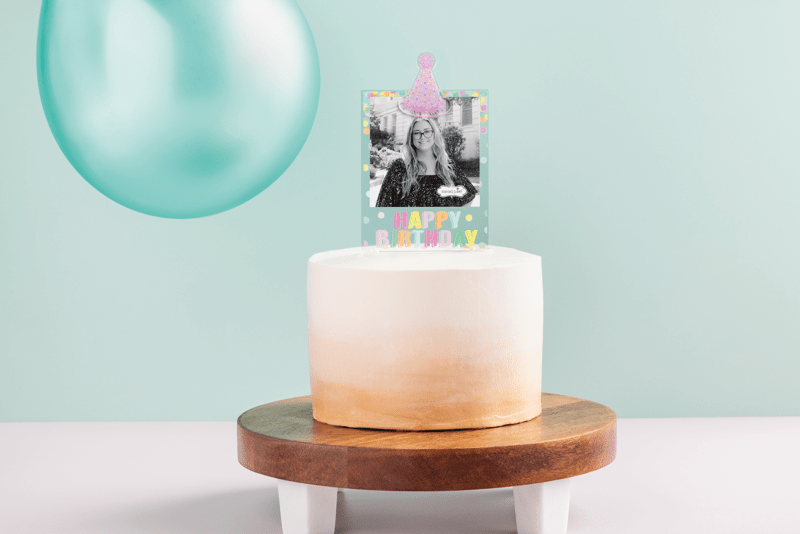 MUD PIE HAPPY BIRTHDAY CAKE TOPPER FRAME