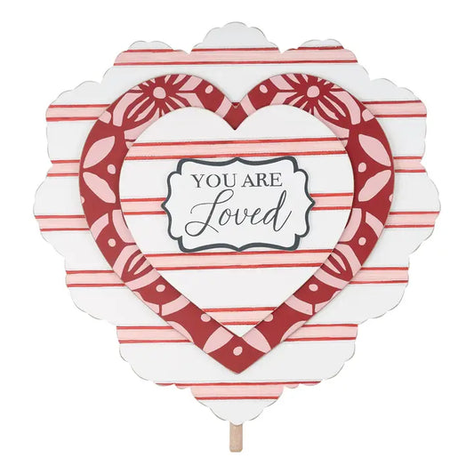 Glory Haus Striped Heart Topper