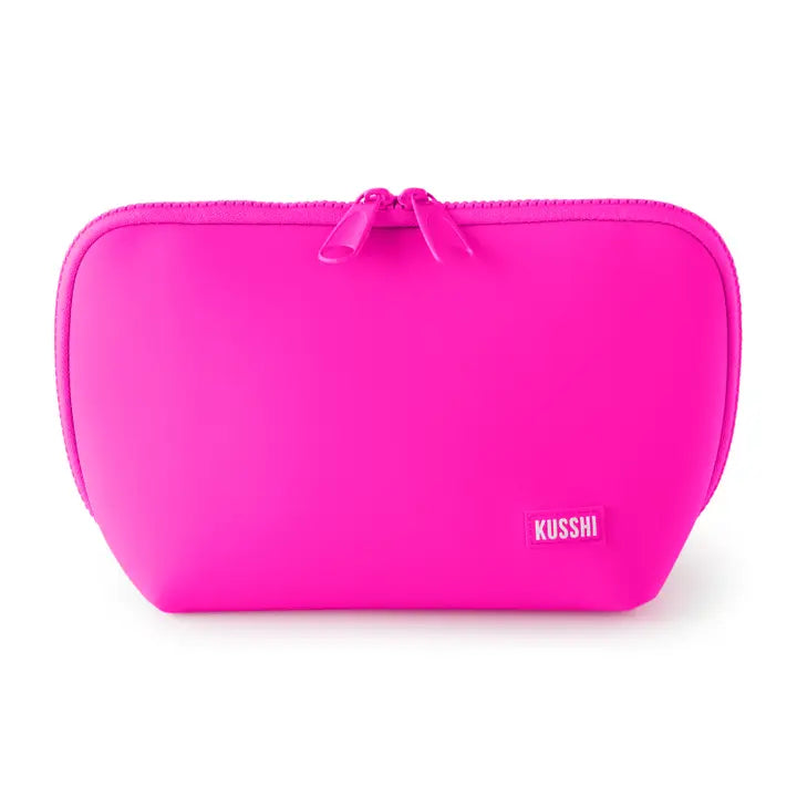 Kusshi Neoprene Makeup Bag-Pink/Indigo